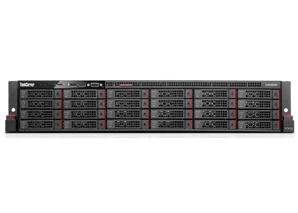 联想Lenovo ThinkServer RD650 机架式服务器（英特尔®至强®E5-2603 v4处理器/8G UDIMM内存/2块1TB 7.2K RPM SATA 3.5英寸硬盘） 产品图