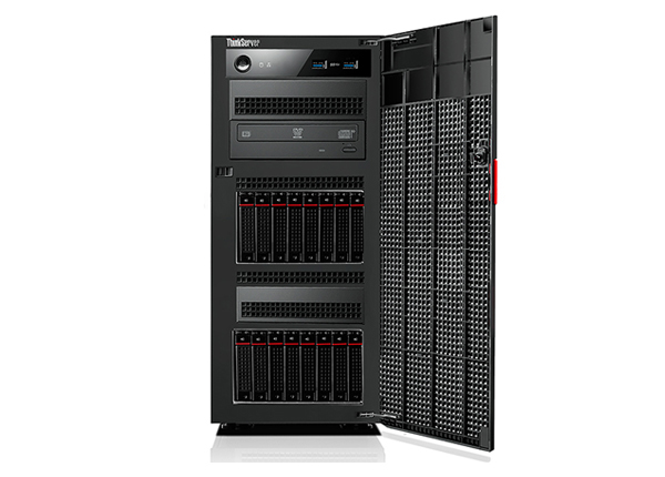 联想Lenovo ThinkServer TS550 塔式服务器（1颗英特尔®至强®E3-1225 v5处理器/8G UDIMM内存/1块1TB 7.2K RPM SATA 3.5英寸硬盘） 产品图