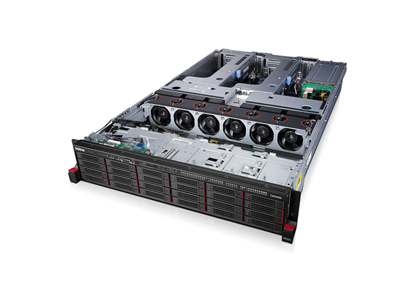 联想Lenovo ThinkServer RD650 机架式服务器（英特尔®至强®E5-2620 v4处理器/16G UDIMM内存/3块1TB 7.2K RPM SATA 3.5英寸硬盘） 产品图