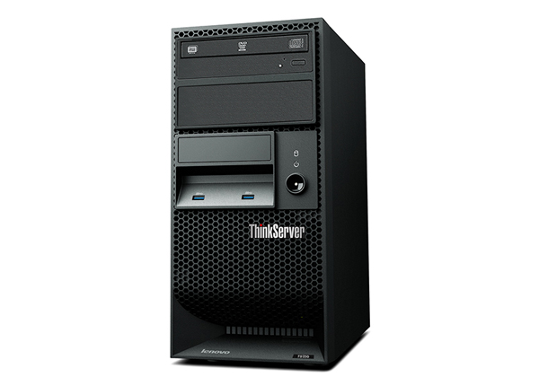 联想Lenovo ThinkServer TS250 塔式服务器（1颗英特尔®至强®E3-1225 v5处理器/8G UDIMM内存/1块1TB 7.2K RPM SATA 3.5英寸硬盘） 产品图