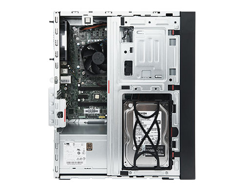 联想ThinkServer TS80x塔式服务器（至强四核E-2224G/16G内存/240G固态+2块2TB SATA硬盘/RAID1/单口千兆/250W）  产品图