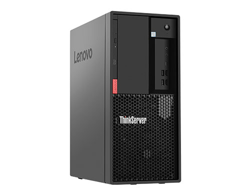 联想ThinkServer TS80x塔式服务器（至强四核E-2224G/16G内存/240G固态+2块2TB SATA硬盘/RAID1/单口千兆/250W）  产品图